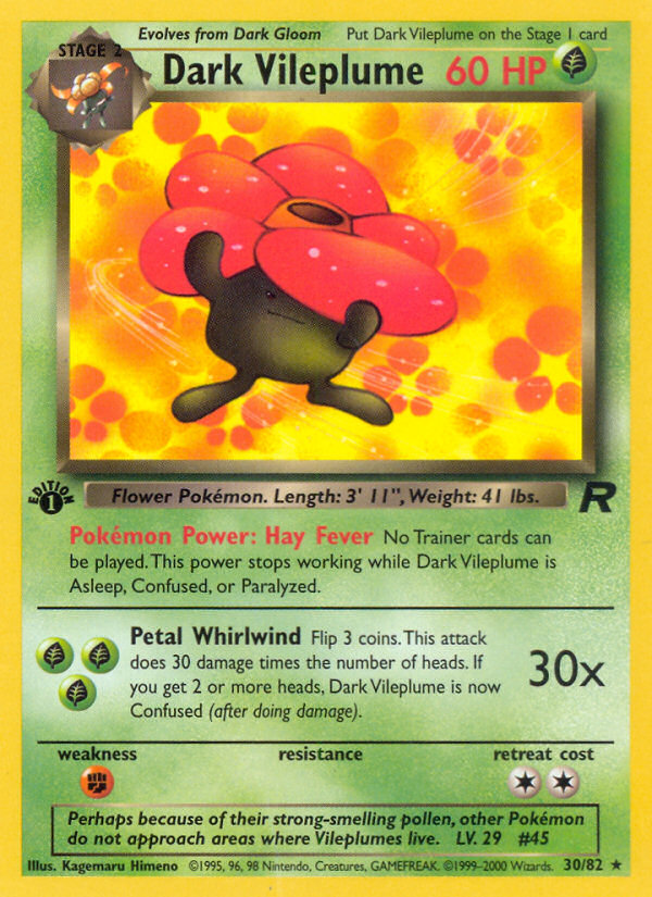 Dark Vileplume (30/82) [Team Rocket 1st Edition] | Mega City Incorporated