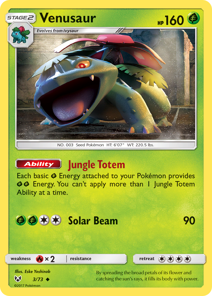 Venusaur (3/73) [Sun & Moon: Shining Legends] | Mega City Incorporated