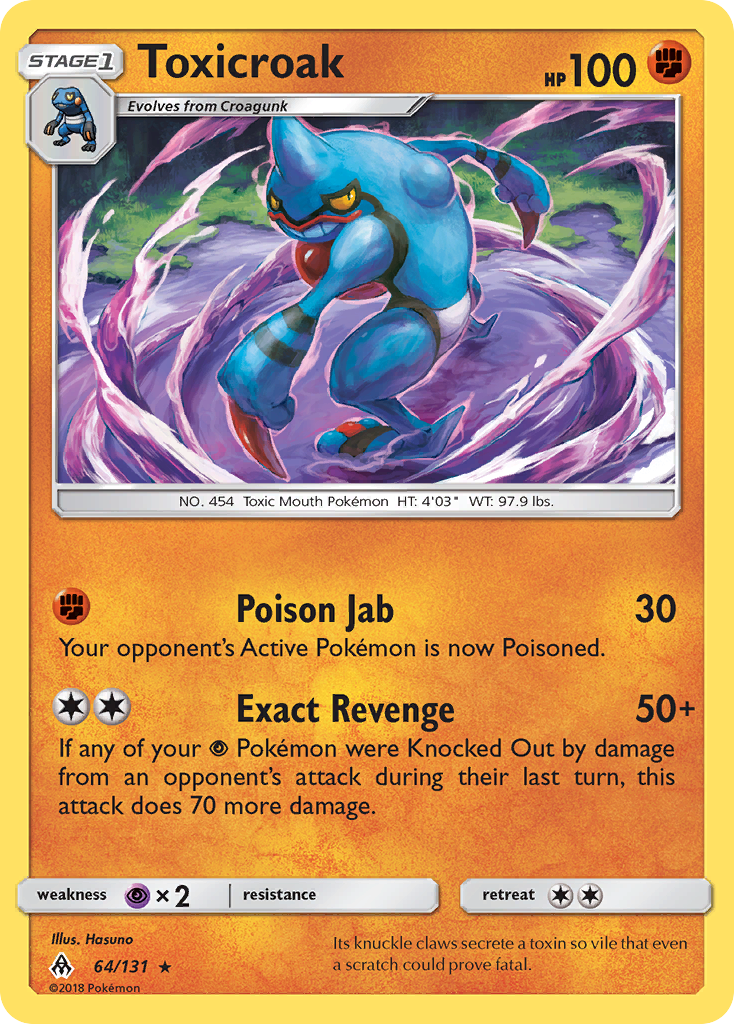 Toxicroak (64/131) [Sun & Moon: Forbidden Light] | Mega City Incorporated