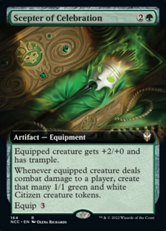 Scepter of Celebration (Extended Art) [Streets of New Capenna Commander] | Mega City Incorporated