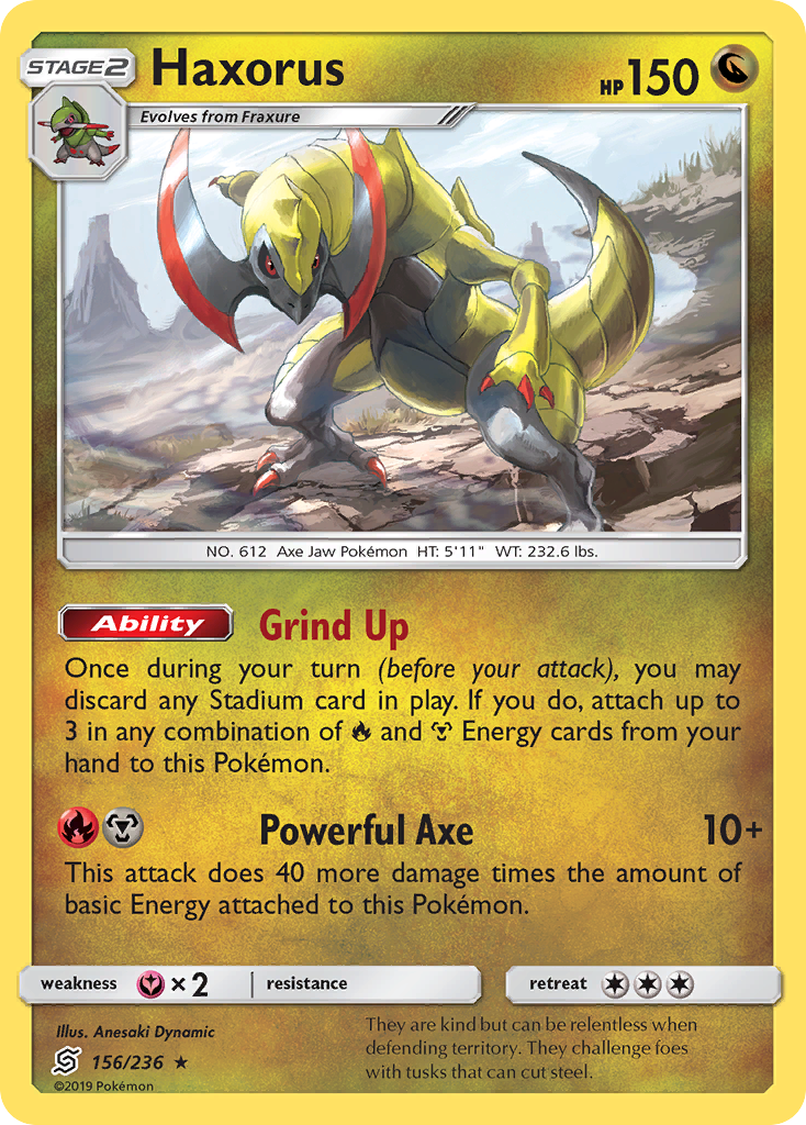 Haxorus (156/236) [Sun & Moon: Unified Minds] | Mega City Incorporated