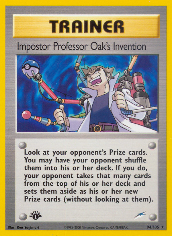 Impostor Professor Oak's Invention (94/105) [Neo Destiny 1st Edition] | Mega City Incorporated