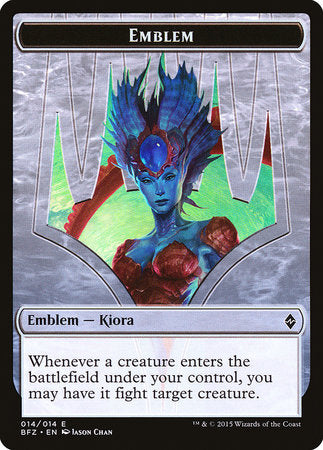 Emblem - Kiora, Master of the Depths [Battle for Zendikar Tokens] | Mega City Incorporated