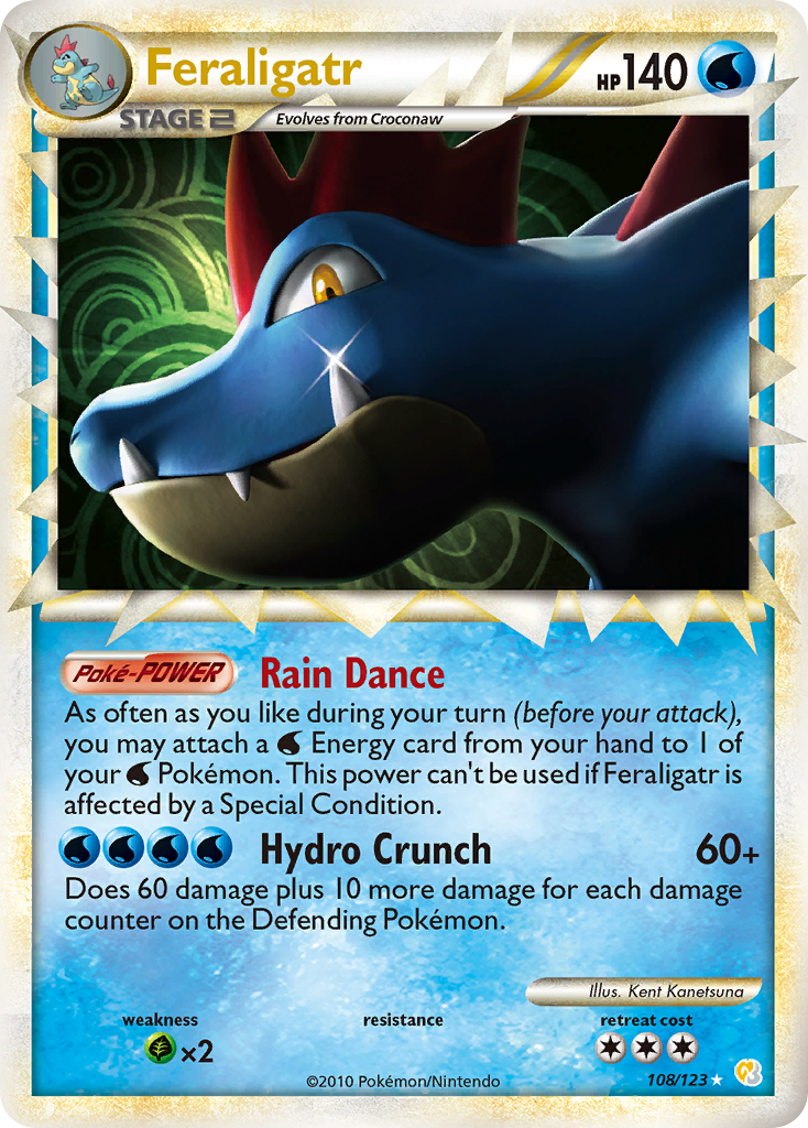 Feraligatr (108/123) [HeartGold & SoulSilver: Base Set] | Mega City Incorporated