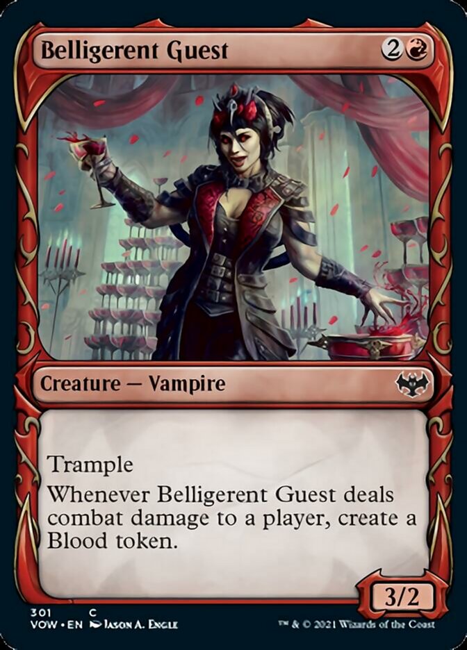 Belligerent Guest (Showcase Fang Frame) [Innistrad: Crimson Vow] | Mega City Incorporated