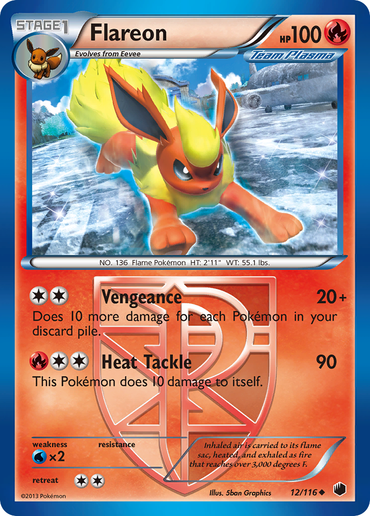 Flareon (12/116) [Black & White: Plasma Freeze] | Mega City Incorporated