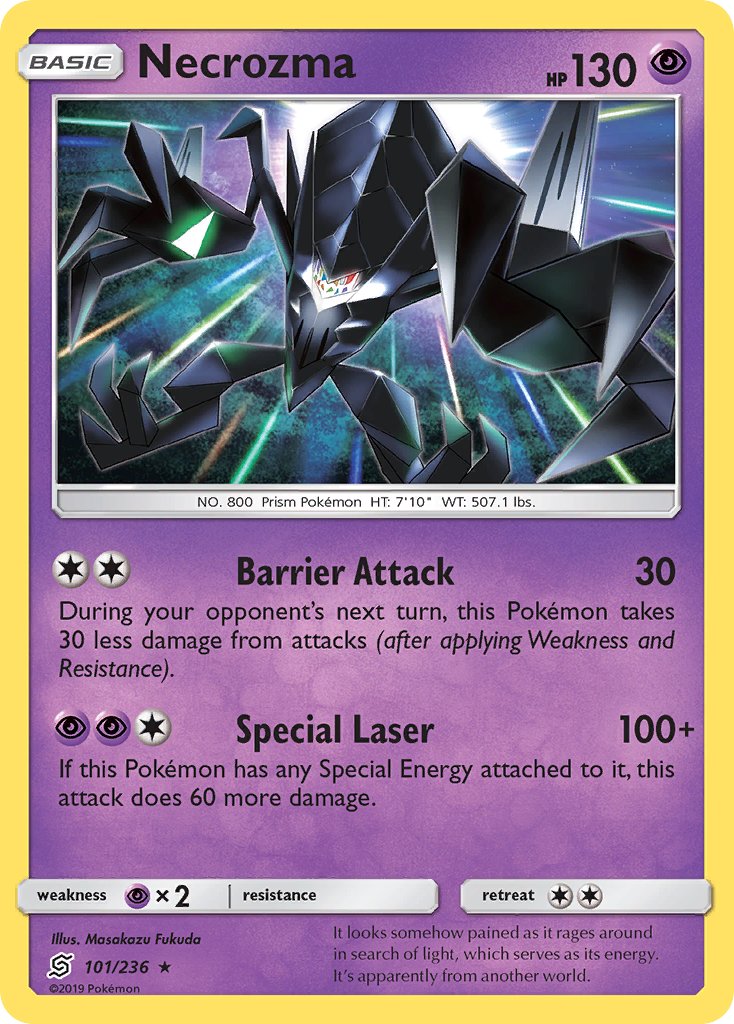 Necrozma (101/236) (Cracked Ice Holo) (Theme Deck Exclusive) [Sun & Moon: Unified Minds] | Mega City Incorporated