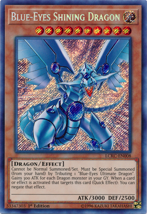 Blue-Eyes Shining Dragon [LCKC-EN008] Secret Rare | Mega City Incorporated