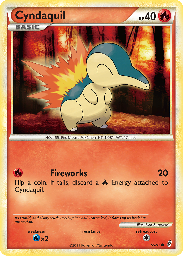 Cyndaquil (55/95) [HeartGold & SoulSilver: Call of Legends] | Mega City Incorporated