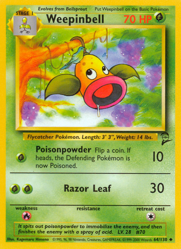 Weepinbell (64/130) [Base Set 2] | Mega City Incorporated