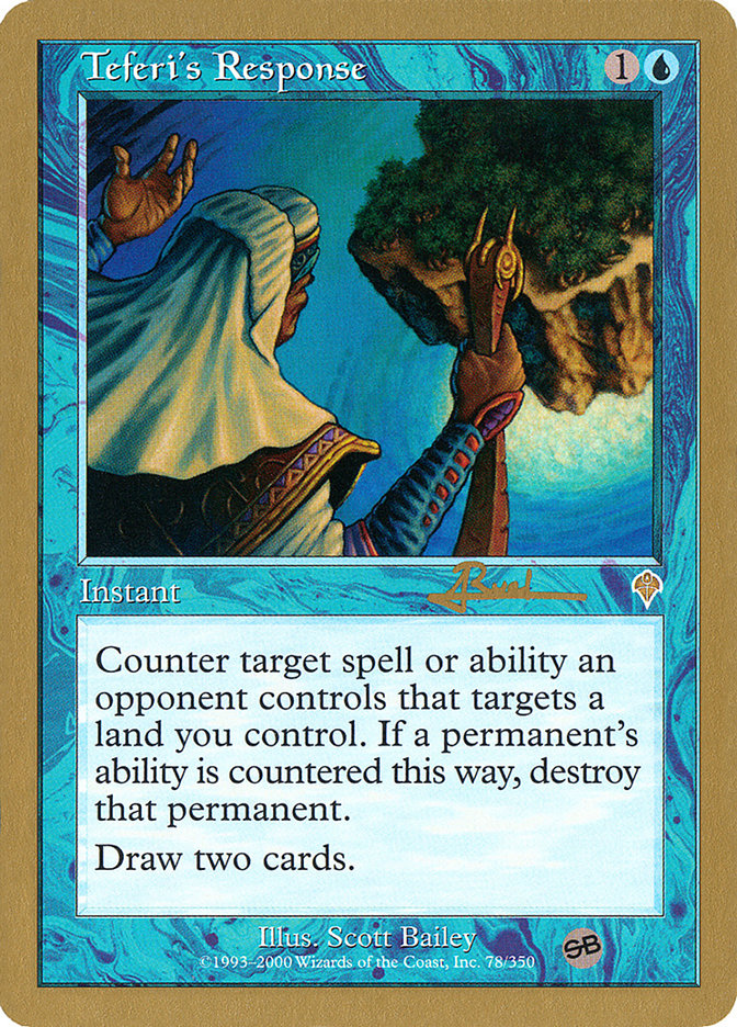 Teferi's Response (Antoine Ruel) (SB) [World Championship Decks 2001] | Mega City Incorporated