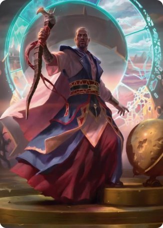 Teferi, Who Slows the Sunset Art Card [Innistrad: Midnight Hunt Art Series] | Mega City Incorporated