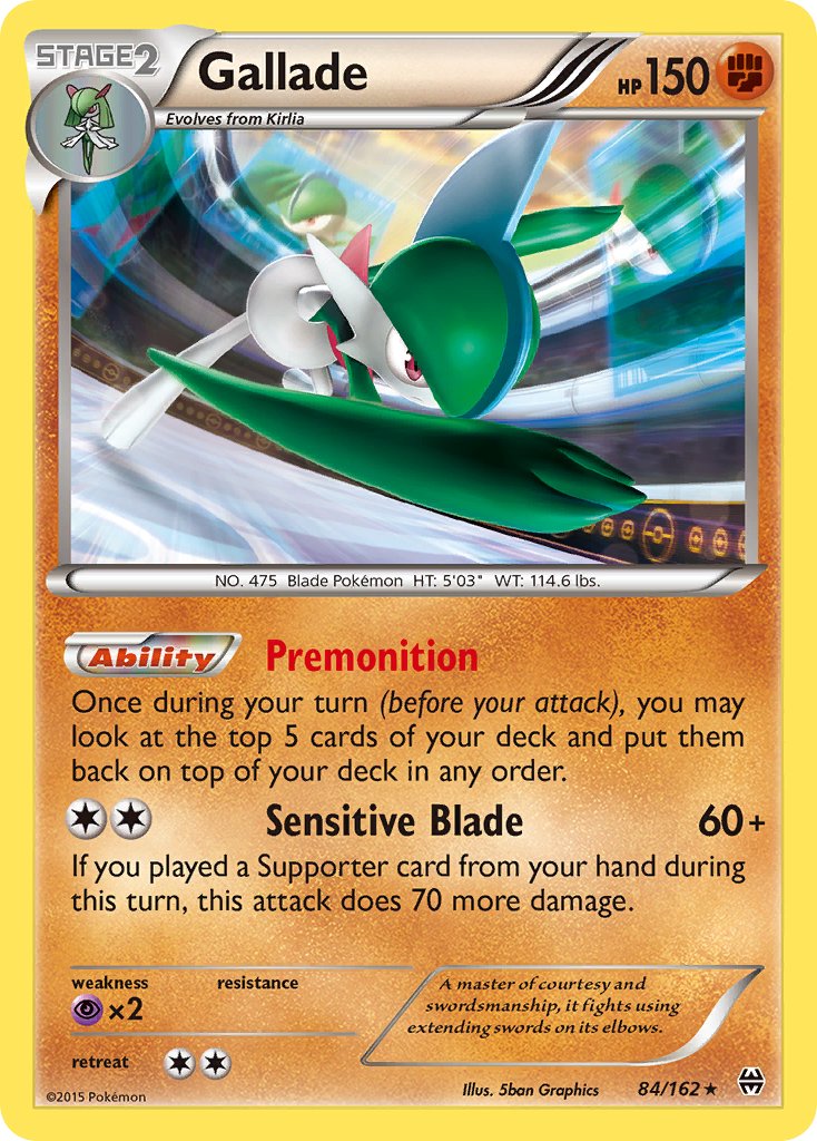 Gallade (84/162) (Cosmos Holo) (Blister Exclusive) [XY: BREAKthrough] | Mega City Incorporated