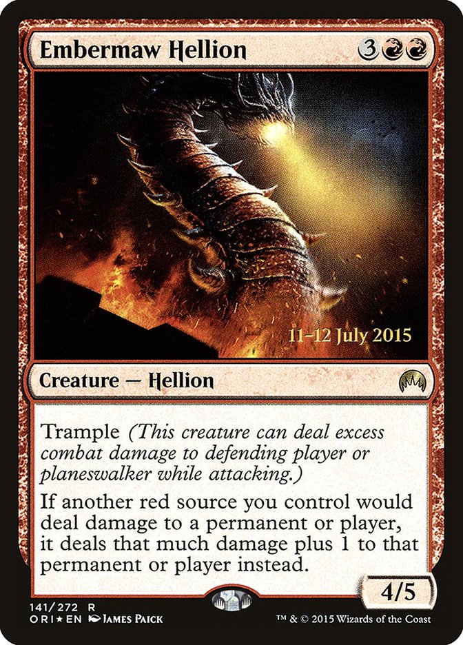 Embermaw Hellion [Magic Origins Prerelease Promos] | Mega City Incorporated