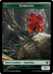 Faerie // Saproling Double-Sided Token [Wilds of Eldraine Commander Tokens] | Mega City Incorporated