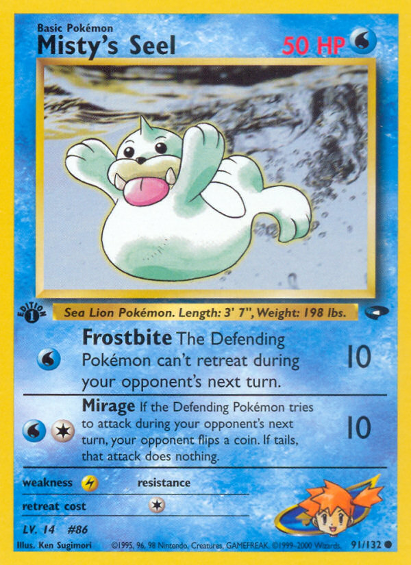 Misty's Seel (91/132) [Gym Challenge 1st Edition] | Mega City Incorporated