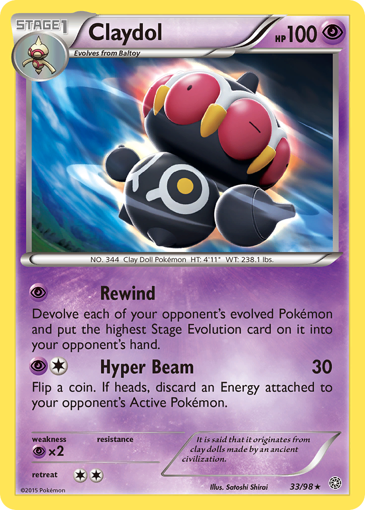 Claydol (33/98) [XY: Ancient Origins] | Mega City Incorporated