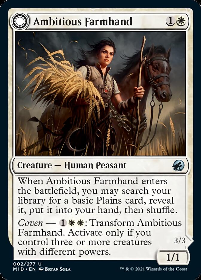 Ambitious Farmhand // Seasoned Cathar [Innistrad: Midnight Hunt] | Mega City Incorporated