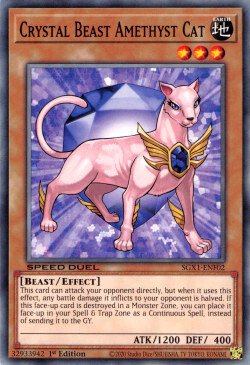 Crystal Beast Amethyst Cat [SGX1-ENF02] Common | Mega City Incorporated