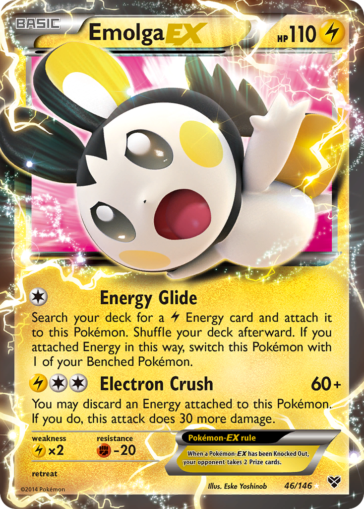 Emolga EX (46/146) [XY: Base Set] | Mega City Incorporated