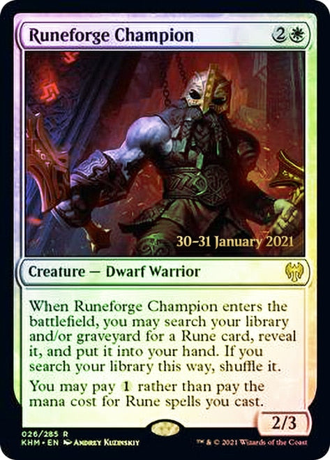 Runeforge Champion  [Kaldheim Prerelease Promos] | Mega City Incorporated