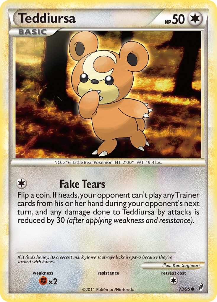 Teddiursa (73/95) [HeartGold & SoulSilver: Call of Legends] | Mega City Incorporated