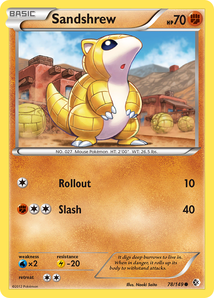 Sandshrew (78/149) [Black & White: Boundaries Crossed] | Mega City Incorporated