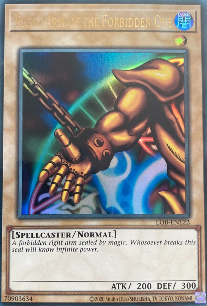 Right Arm of the Forbidden One (25th Anniversary) [LOB-EN122] Ultra Rare | Mega City Incorporated