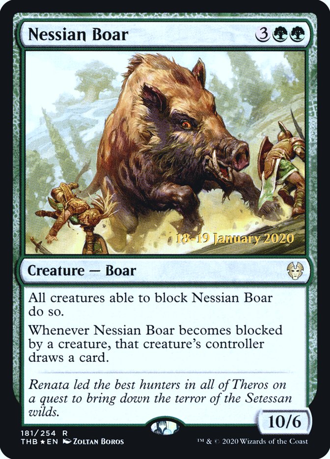 Nessian Boar [Theros Beyond Death Prerelease Promos] | Mega City Incorporated