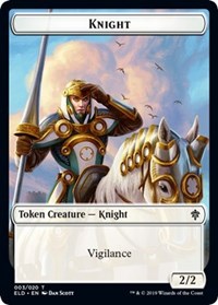 Knight // Food (17) Double-sided Token [Throne of Eldraine Tokens] | Mega City Incorporated