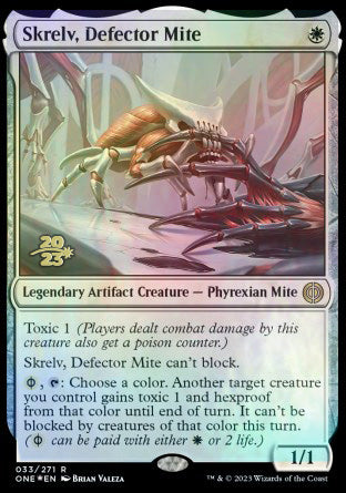 Skrelv, Defector Mite [Phyrexia: All Will Be One Prerelease Promos] | Mega City Incorporated