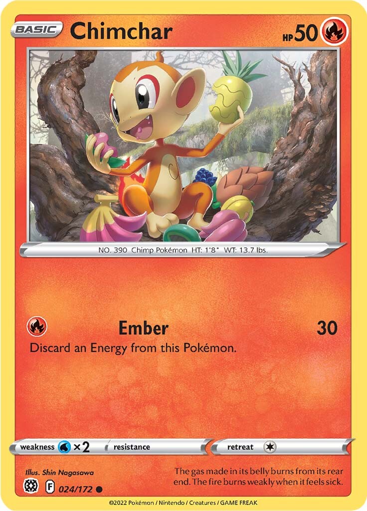 Chimchar (024/172) [Sword & Shield: Brilliant Stars] | Mega City Incorporated