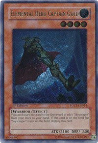 Elemental Hero Captain Gold (UTR) [FOTB-EN014] Ultimate Rare | Mega City Incorporated