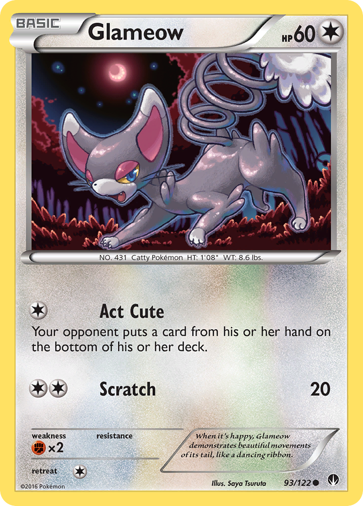 Glameow (93/122) [XY: BREAKpoint] | Mega City Incorporated