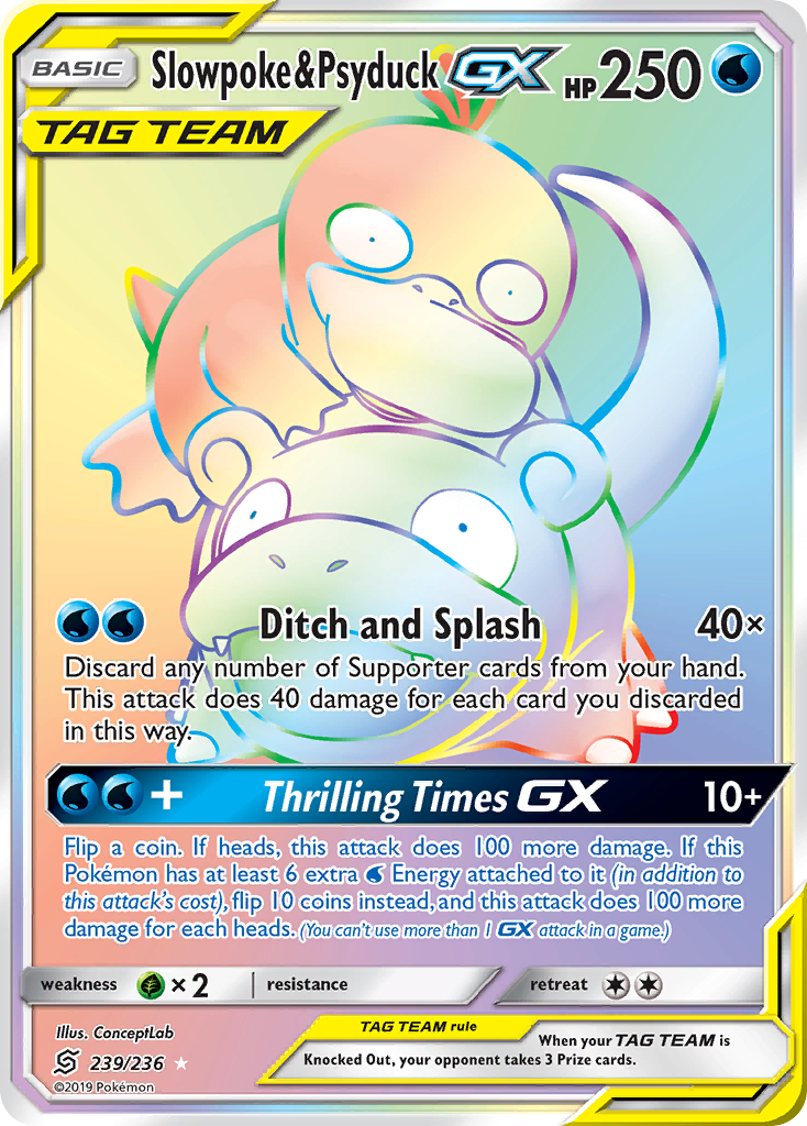 Slowpoke & Psyduck GX (239/236) [Sun & Moon: Unified Minds] | Mega City Incorporated