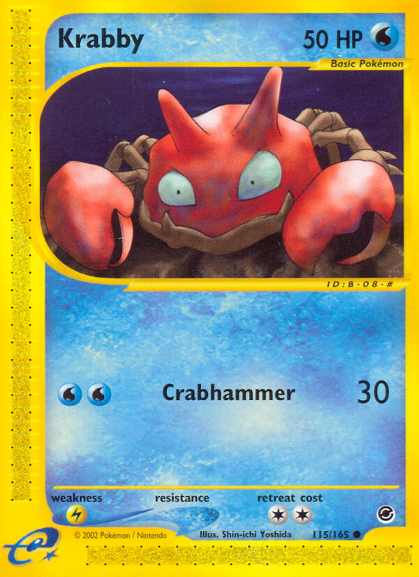 Krabby (115/165) [Expedition: Base Set] | Mega City Incorporated