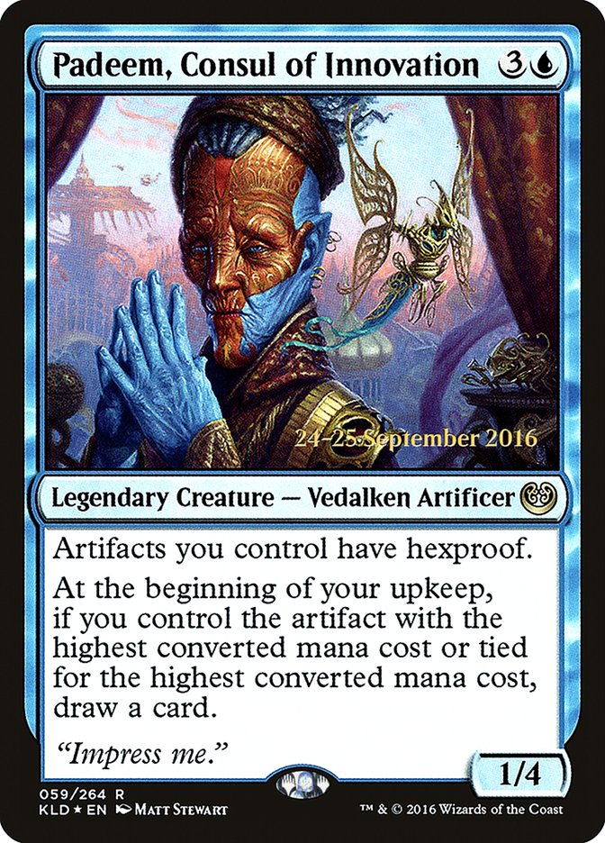 Padeem, Consul of Innovation  [Kaladesh Prerelease Promos] | Mega City Incorporated