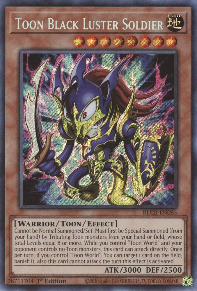 Toon Black Luster Soldier [BLCR-EN065] Secret Rare | Mega City Incorporated