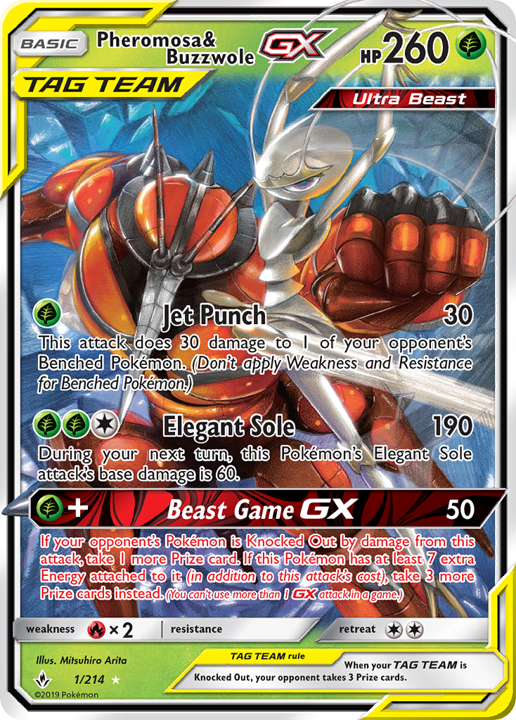 Pheromosa & Buzzwole GX (1/214) [Sun & Moon: Unbroken Bonds] | Mega City Incorporated