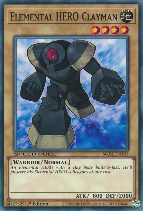 Elemental HERO Clayman [SGX2-ENA03] Common | Mega City Incorporated