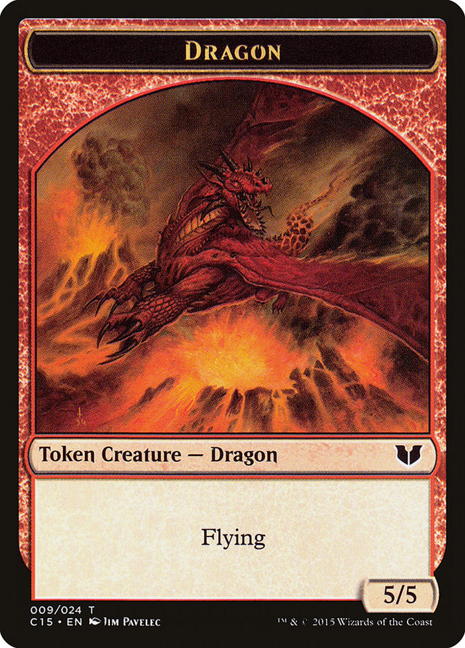 Dragon // Dragon Double-Sided Token [Commander 2015 Tokens] | Mega City Incorporated