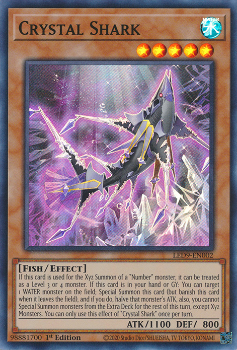 Crystal Shark [LED9-EN002] Super Rare | Mega City Incorporated