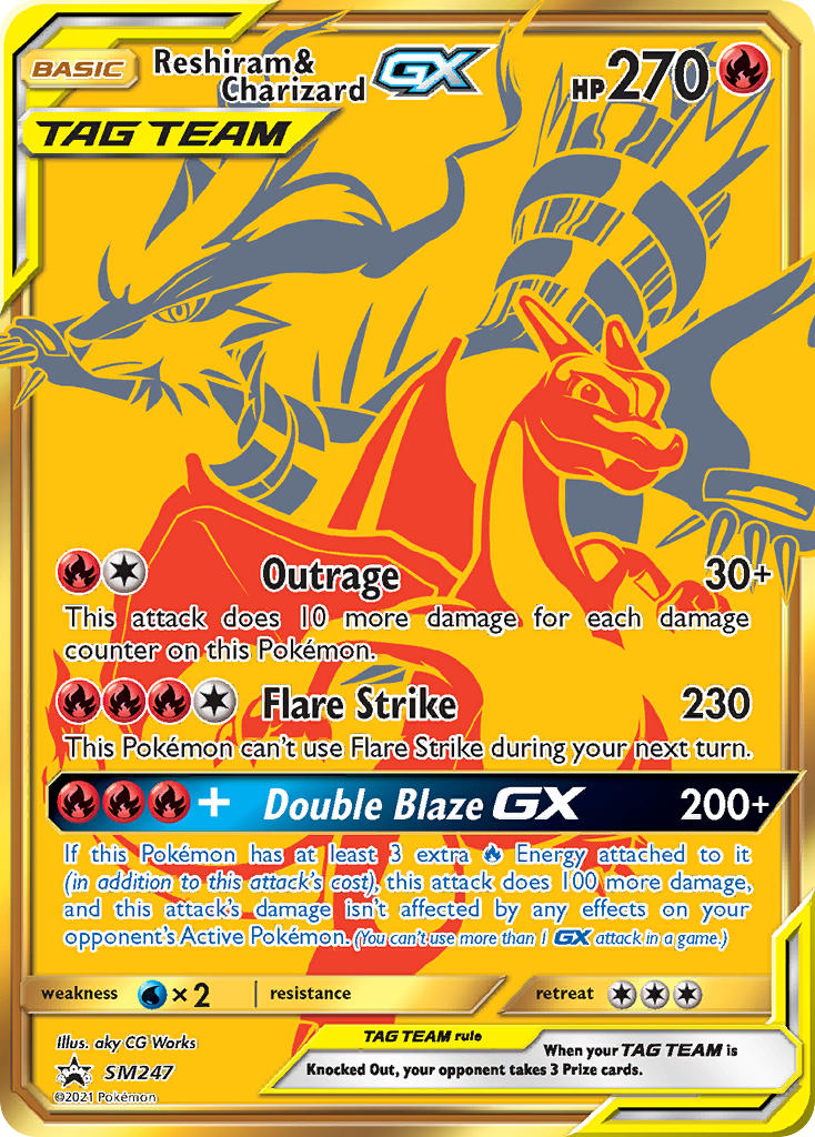 Reshiram & Charizard GX (SM247) (Jumbo Card) [Sun & Moon: Black Star Promos] | Mega City Incorporated