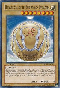 Hieratic Seal of the Sun Dragon Overlord [GAOV-EN002] Common | Mega City Incorporated