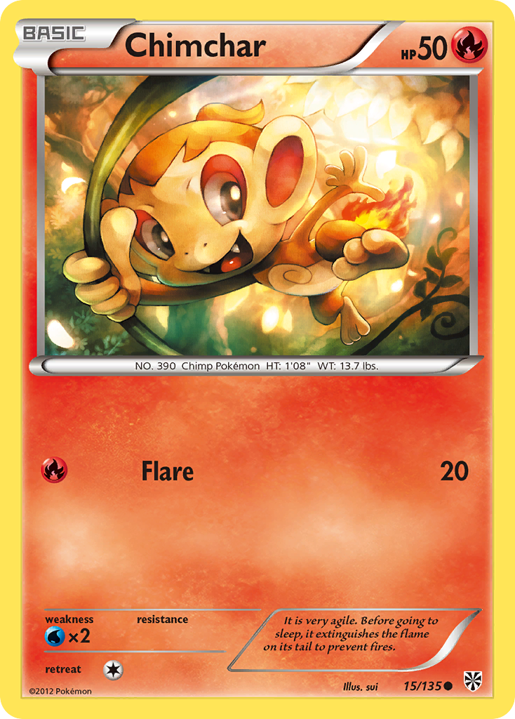 Chimchar (15/135) [Black & White: Plasma Storm] | Mega City Incorporated