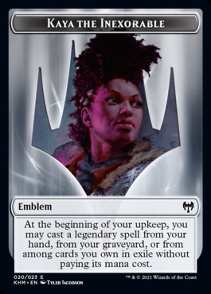 Emblem - Kaya, the Inexorable [Kaldheim] | Mega City Incorporated