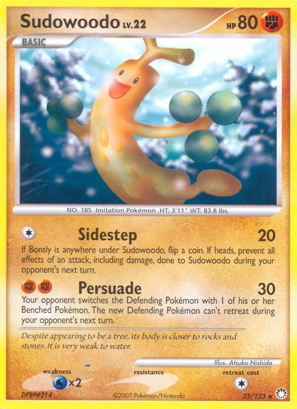 Sudowoodo (35/123) [Diamond & Pearl: Mysterious Treasures] | Mega City Incorporated