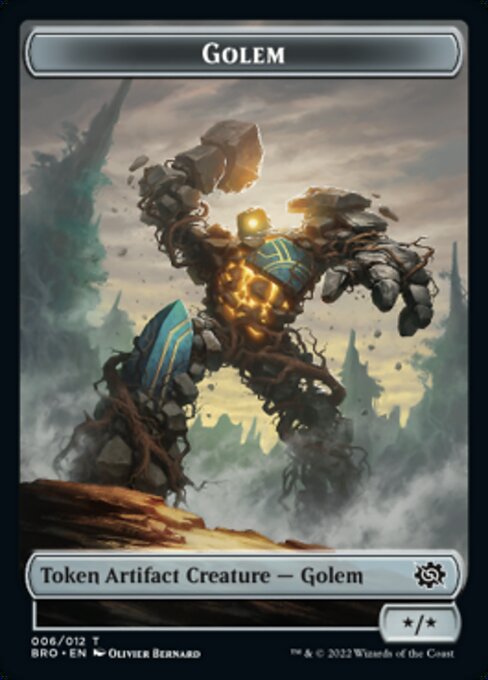 Powerstone // Golem Double-Sided Token [The Brothers' War Tokens] | Mega City Incorporated