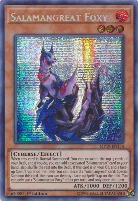 Salamangreat Foxy [MP19-EN154] Prismatic Secret Rare | Mega City Incorporated