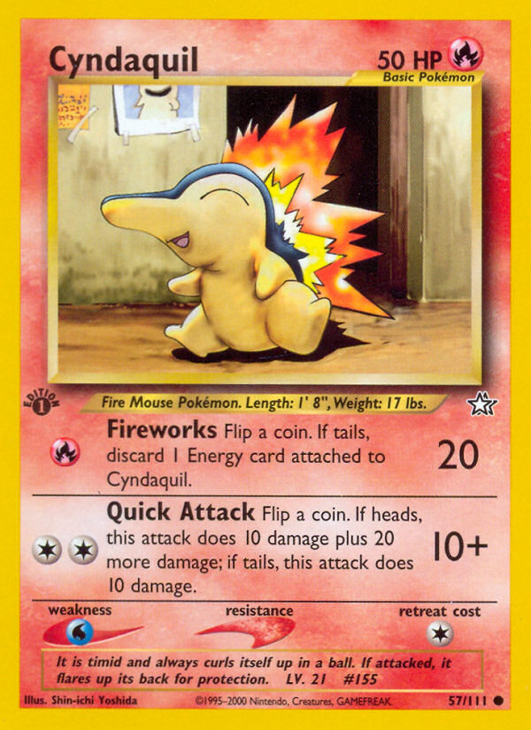 Cyndaquil (57/111) [Neo Genesis 1st Edition] | Mega City Incorporated